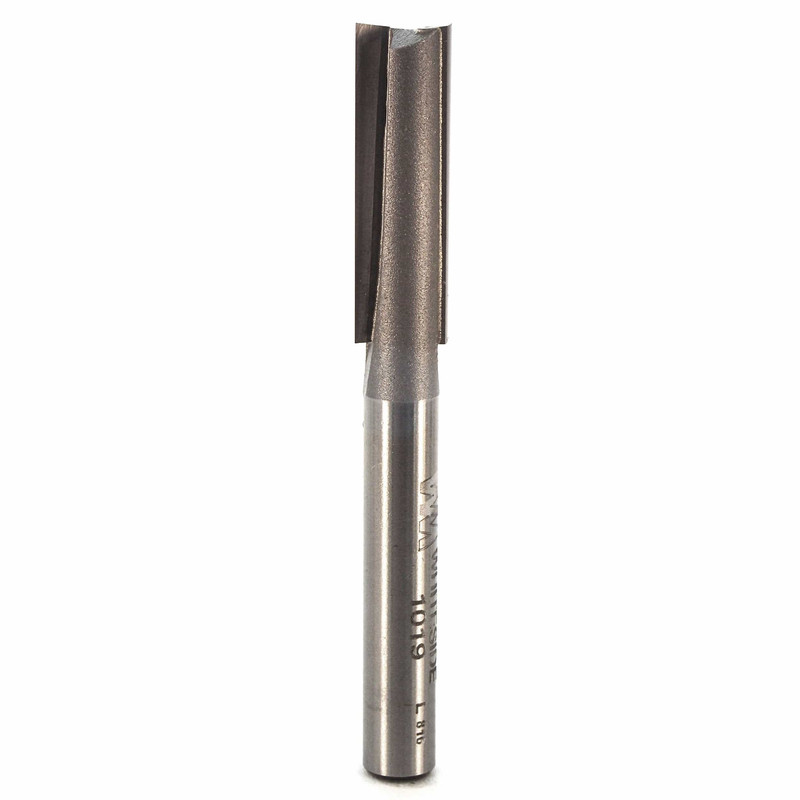 Double Flute Straight Cut Router Bit - 1/4" SH - Diameter:5/16" - Cutting Length:1" - Overall Length:2-1/2"